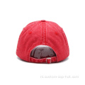 Gewassen katoen rood 3d geborduurde brief papa hoed